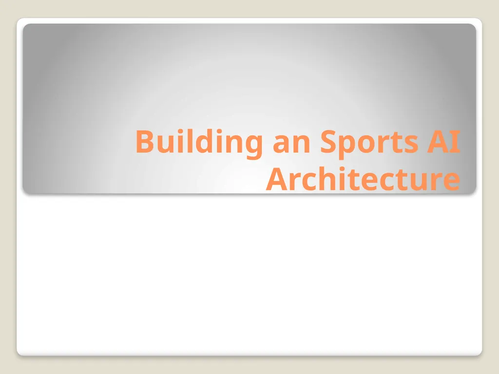 Sports Games: Artificial Intelligence and Physics - slide 5 of 58