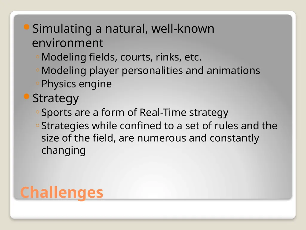 Sports Games: Artificial Intelligence and Physics - slide 3 of 58