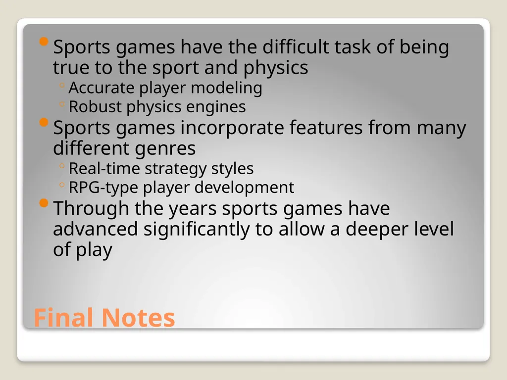 Sports Games: Artificial Intelligence and Physics - slide 57 of 58