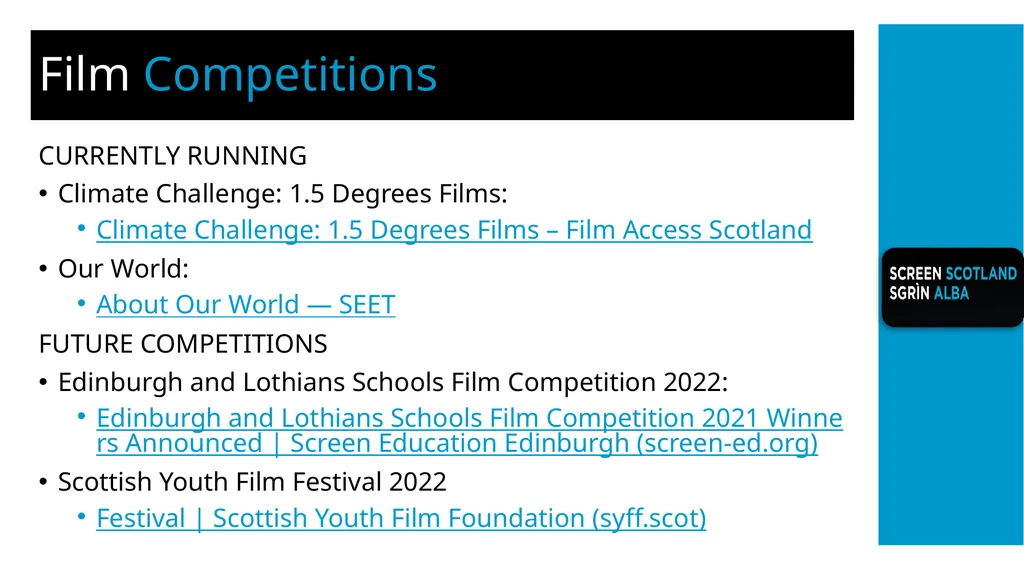 21 September 2021 THE PRODUCERS: BASIC FILMMAKING - slide 7 of 11
