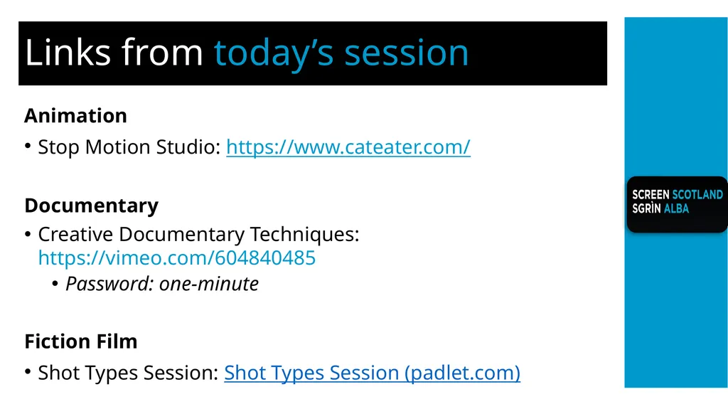 21 September 2021 THE PRODUCERS: BASIC FILMMAKING - slide 10 of 11