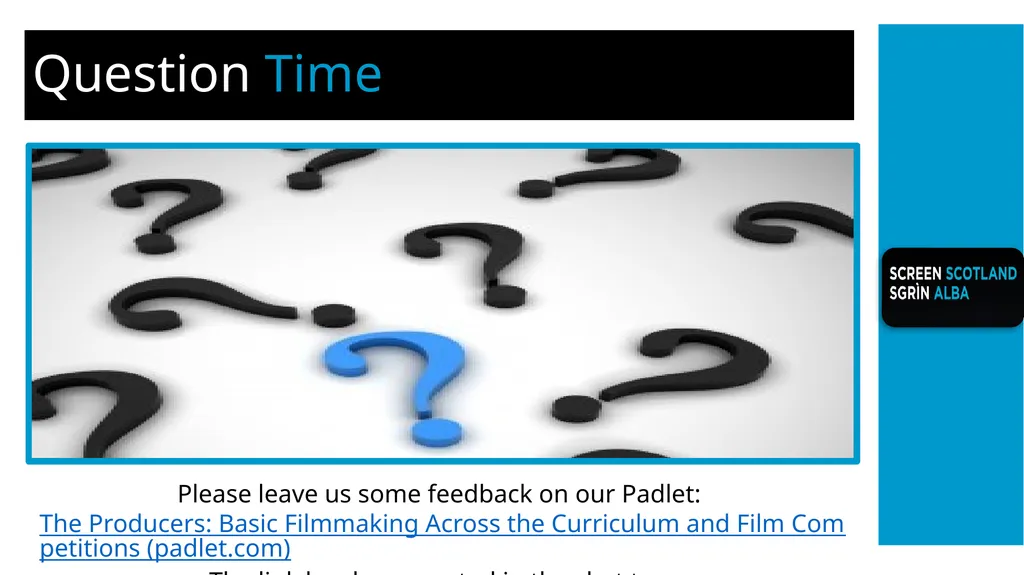 21 September 2021 THE PRODUCERS: BASIC FILMMAKING - slide 11 of 11