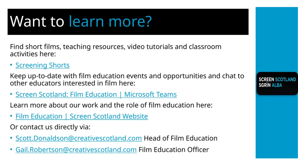 21 September 2021 THE PRODUCERS: BASIC FILMMAKING - slide 8 of 11