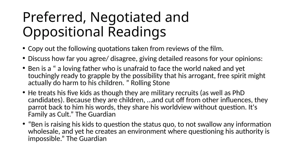 Captain Fantastic Component One Section B American - slide 12 of 18