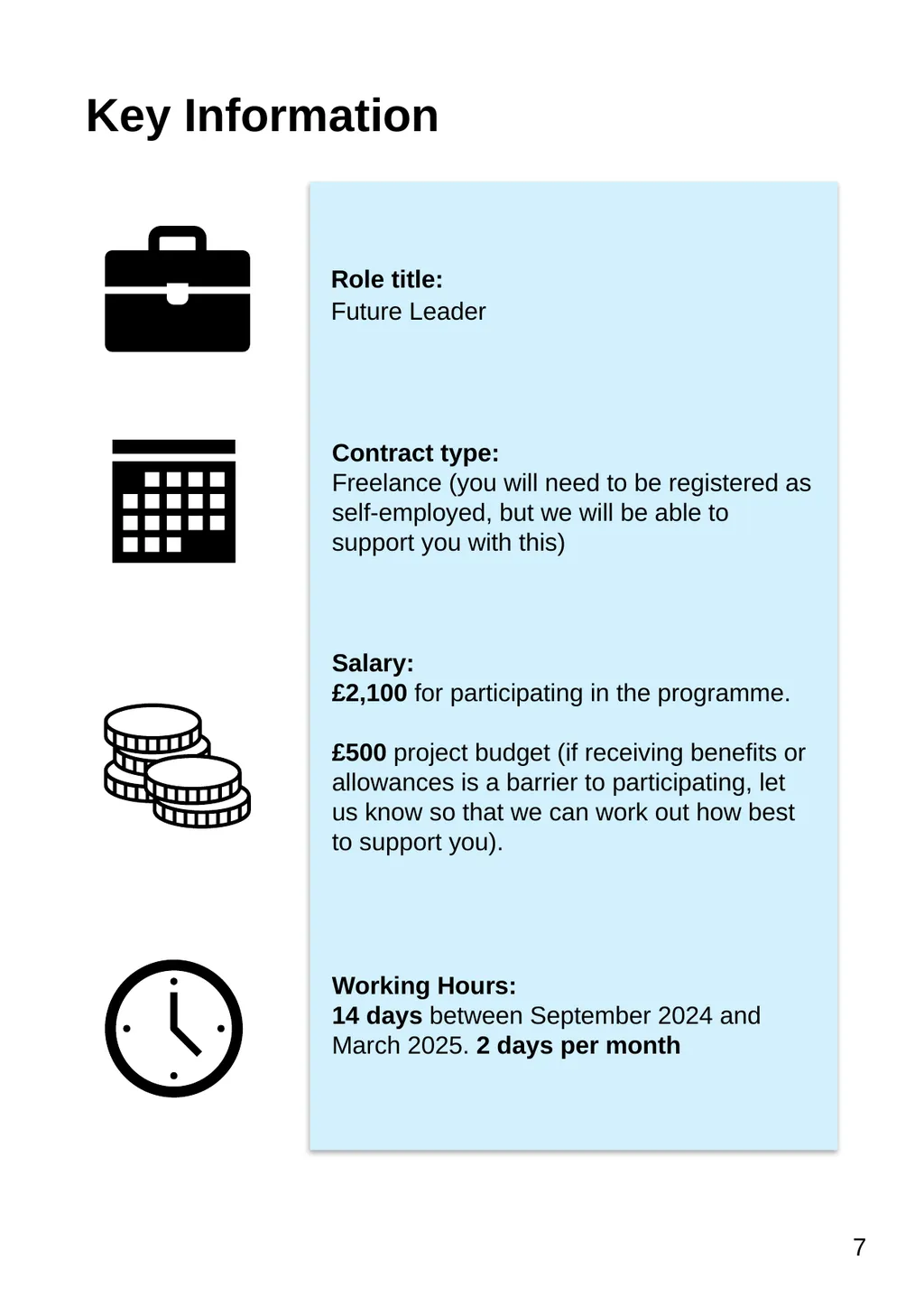 Future Leaders Information Pack Easy Read This is - slide 7 of 34