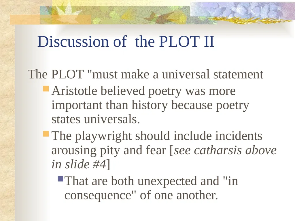 ARISTOTLE: Introduction PLATO: The forms [patterns - slide 11 of 13