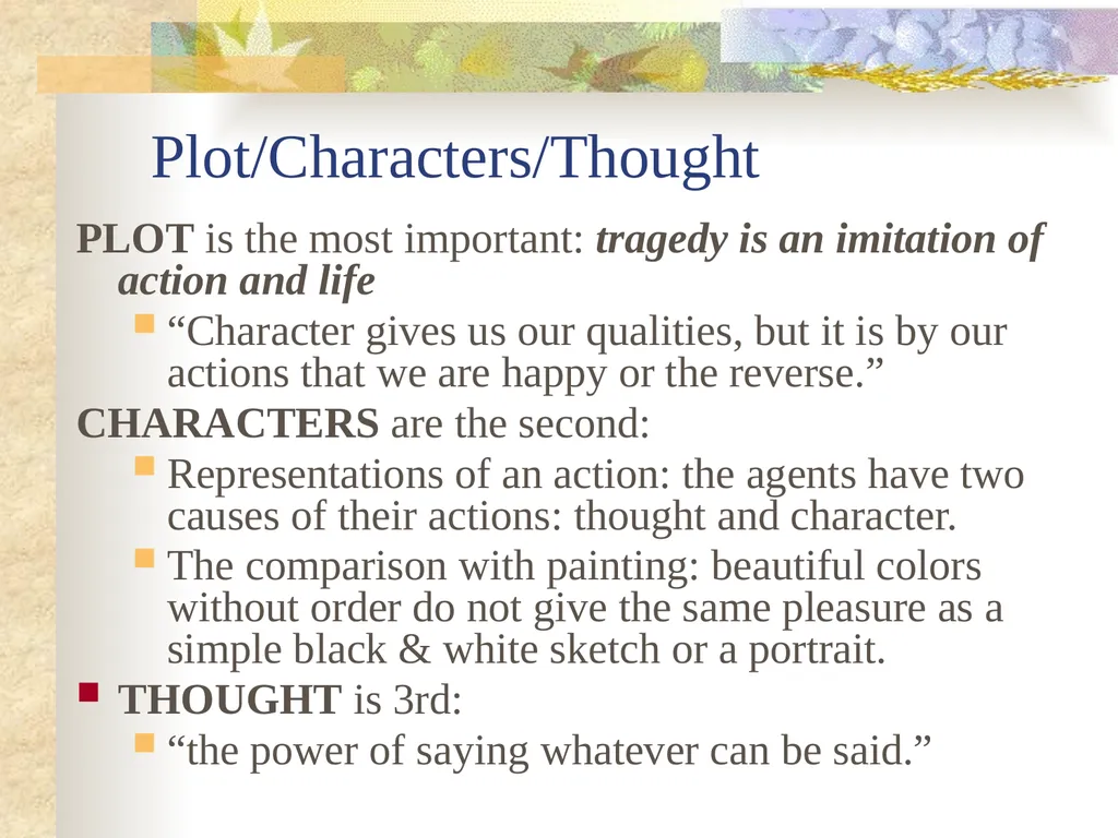ARISTOTLE: Introduction PLATO: The forms [patterns - slide 9 of 13
