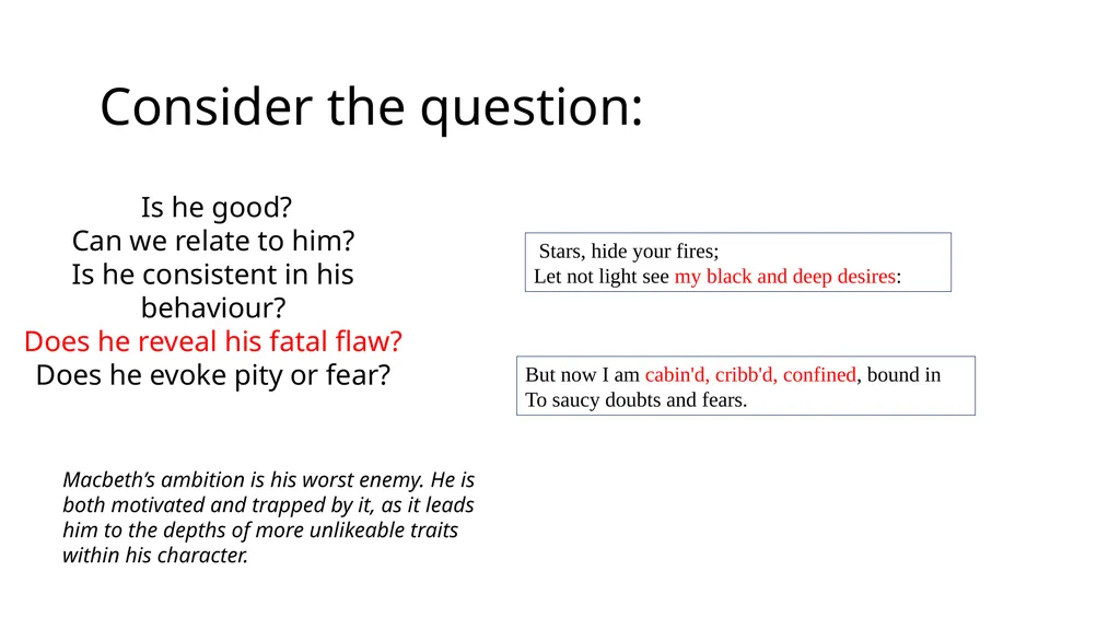 To what extent is Macbeth a tragic hero? Aristotle - slide 11 of 16