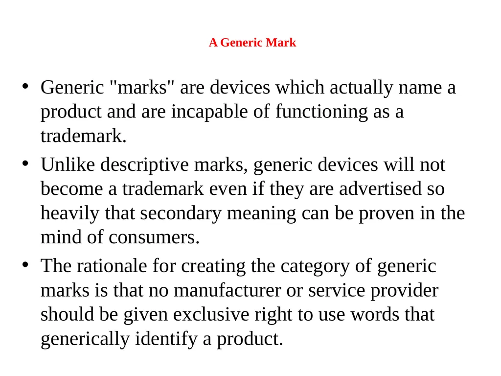 UNIT – II Trade Marks : Purpose And Function Of - slide 49 of 68