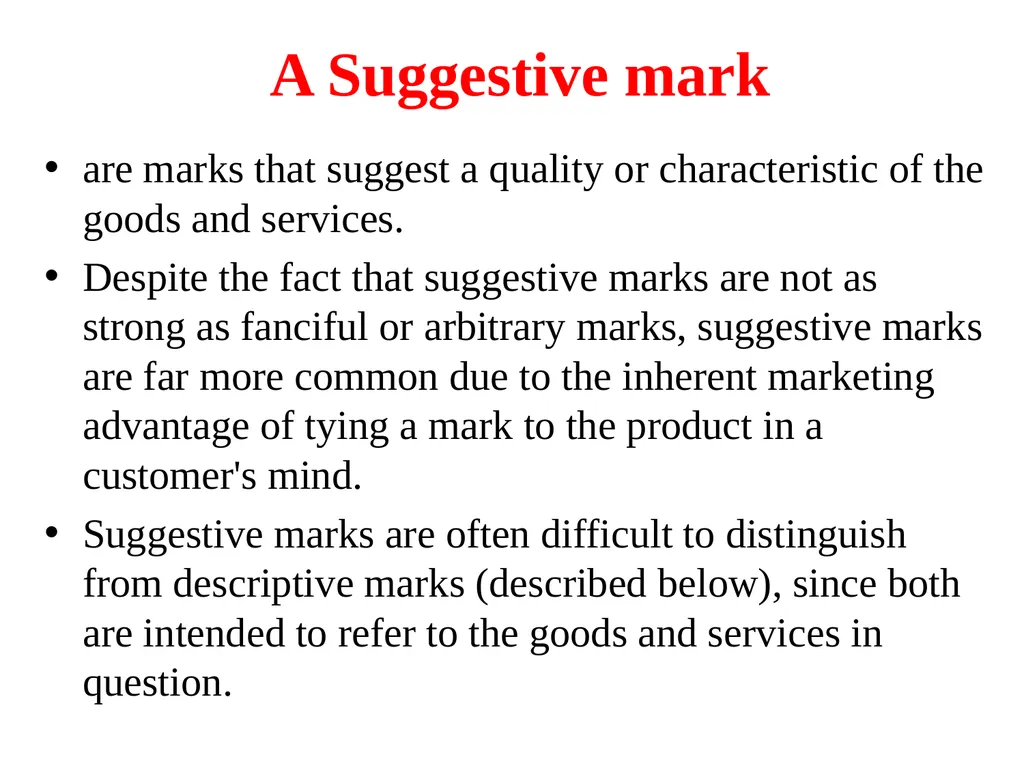 UNIT – II Trade Marks : Purpose And Function Of - slide 55 of 68