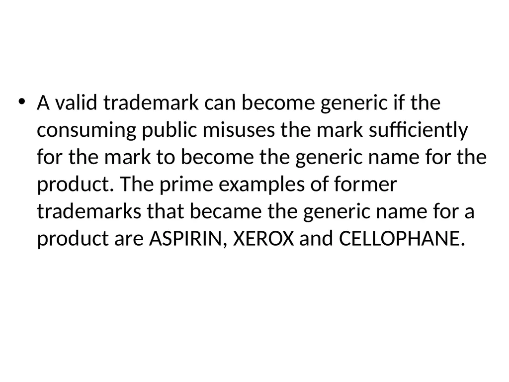 UNIT – II Trade Marks : Purpose And Function Of - slide 50 of 68
