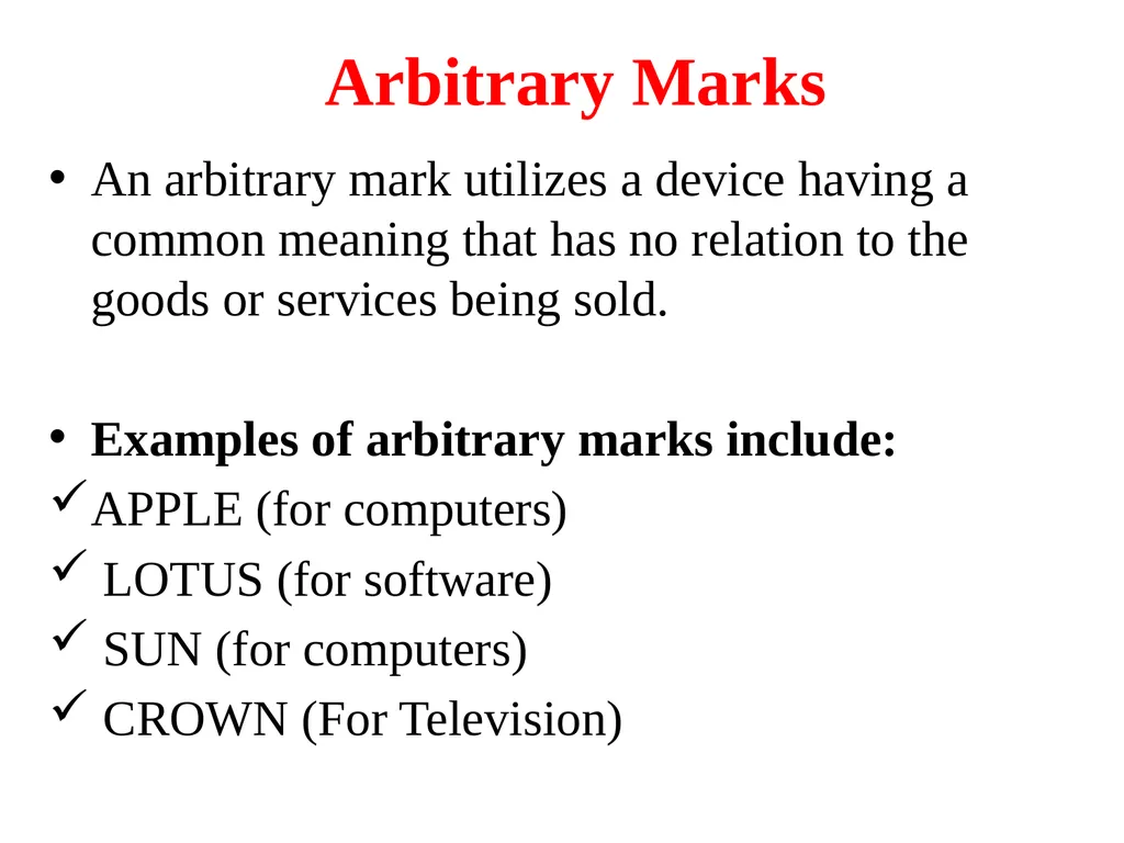 UNIT – II Trade Marks : Purpose And Function Of - slide 57 of 68