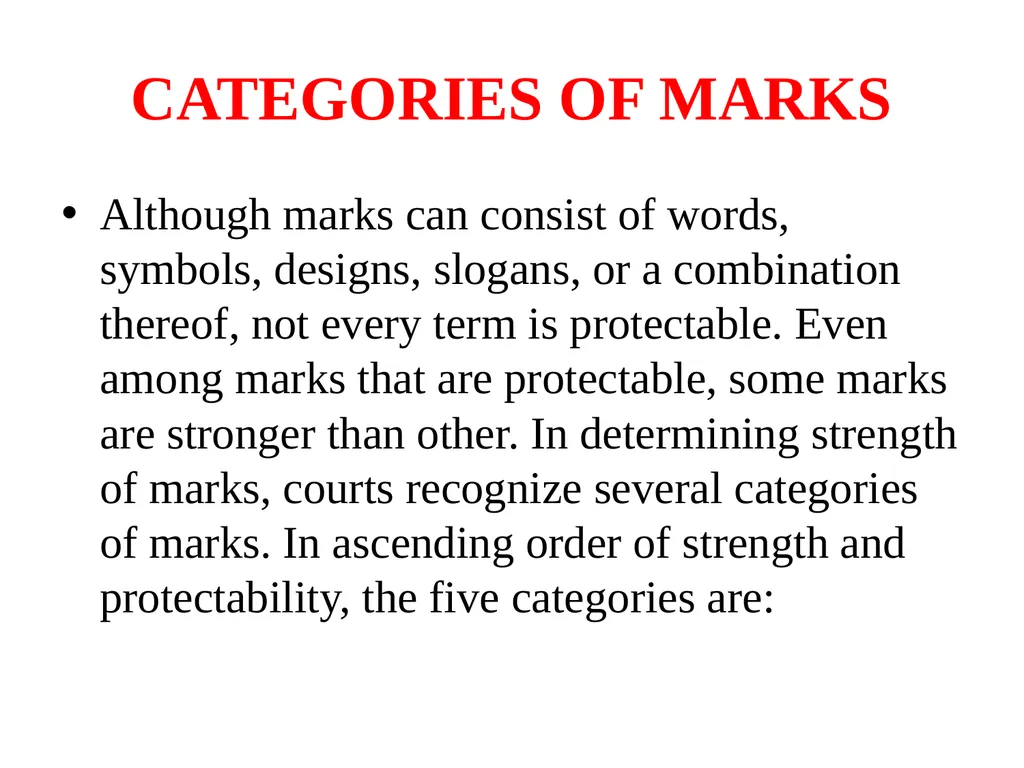 UNIT – II Trade Marks : Purpose And Function Of - slide 47 of 68