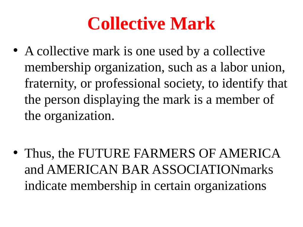 UNIT – II Trade Marks : Purpose And Function Of - slide 15 of 68
