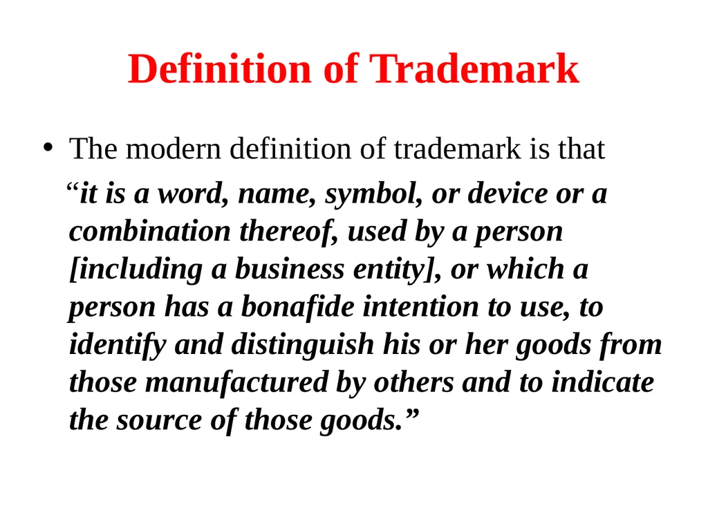 UNIT – II Trade Marks : Purpose And Function Of - slide 4 of 68