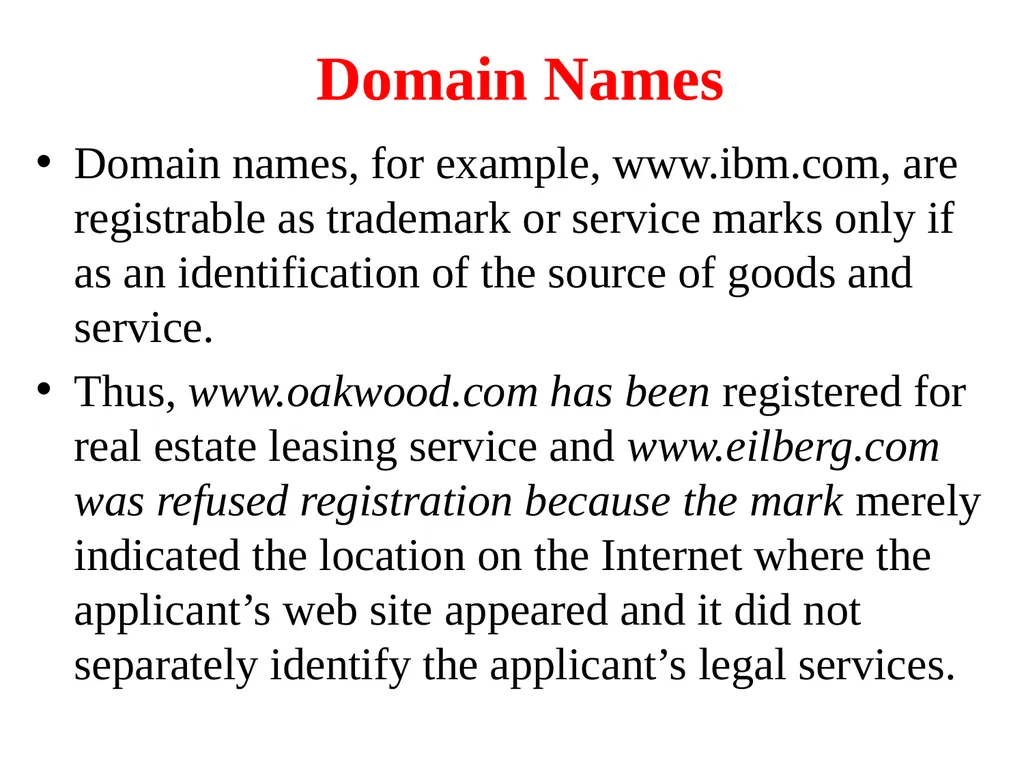 UNIT – II Trade Marks : Purpose And Function Of - slide 65 of 68
