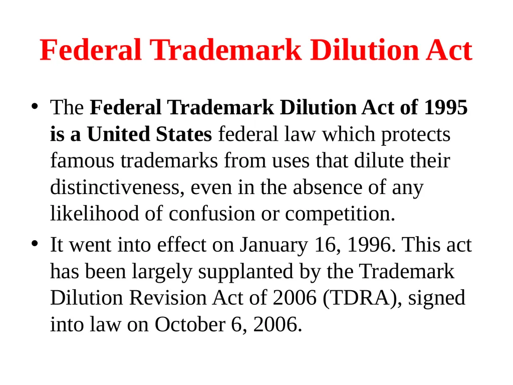 UNIT – II Trade Marks : Purpose And Function Of - slide 43 of 68