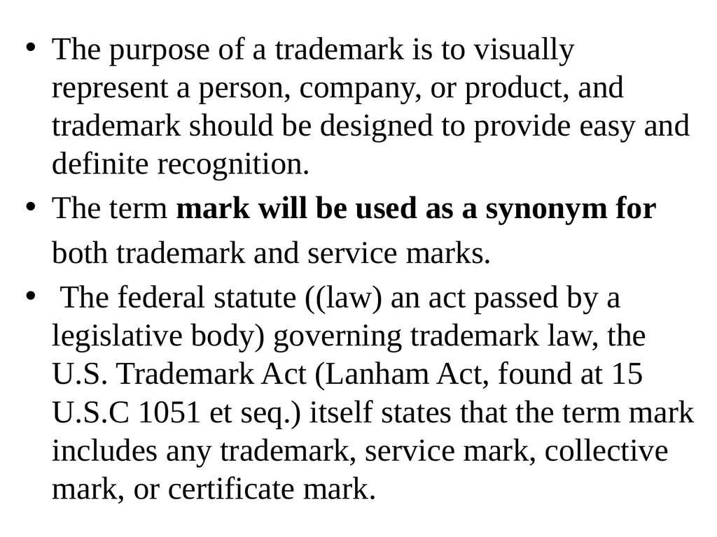 UNIT – II Trade Marks : Purpose And Function Of - slide 12 of 68