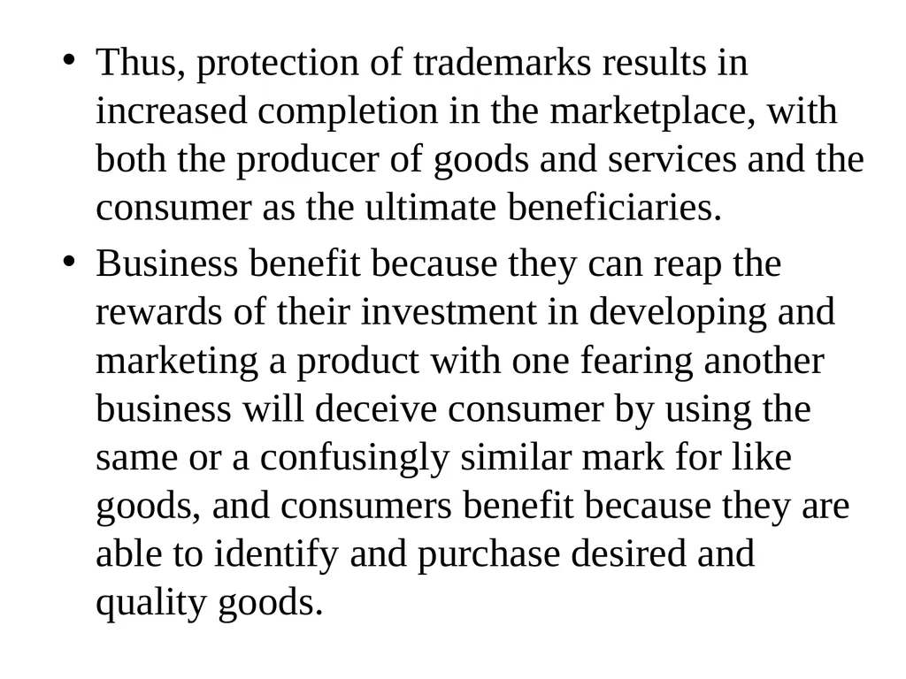UNIT – II Trade Marks : Purpose And Function Of - slide 7 of 68