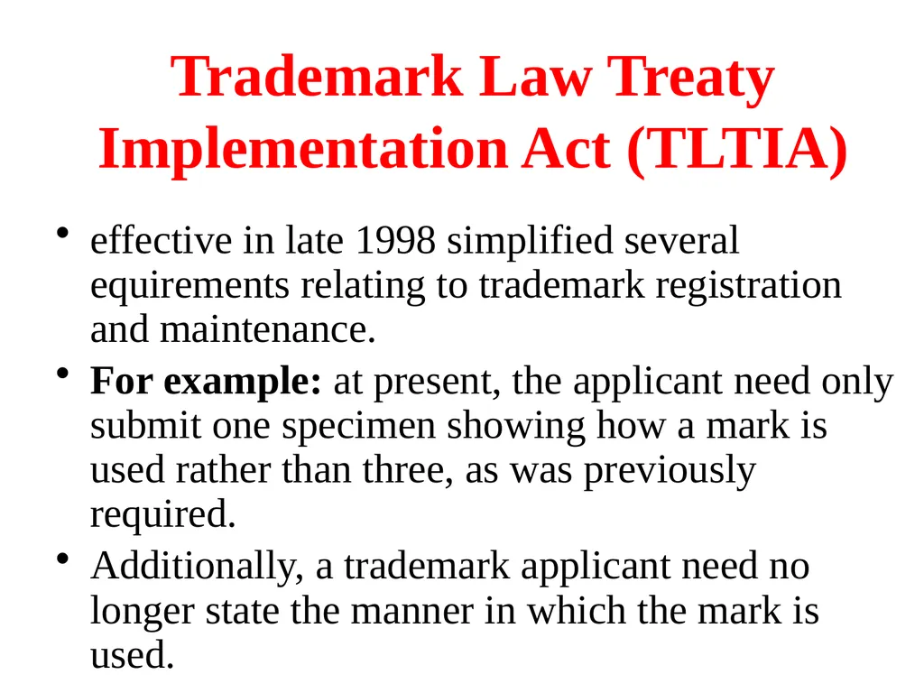 UNIT – II Trade Marks : Purpose And Function Of - slide 41 of 68