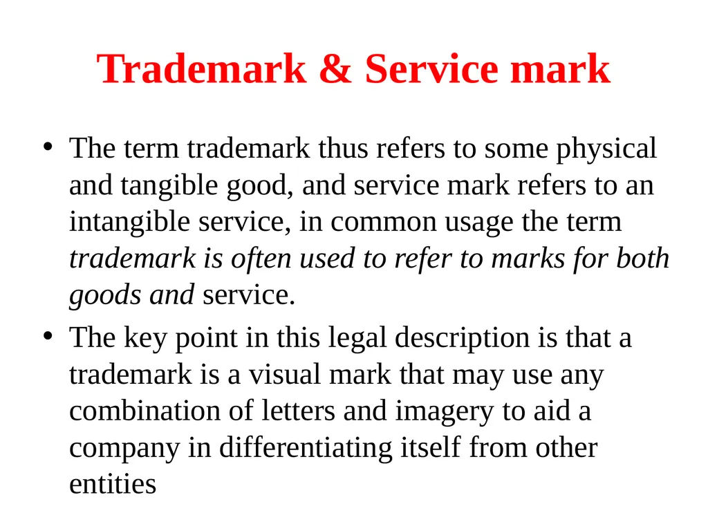 UNIT – II Trade Marks : Purpose And Function Of - slide 11 of 68