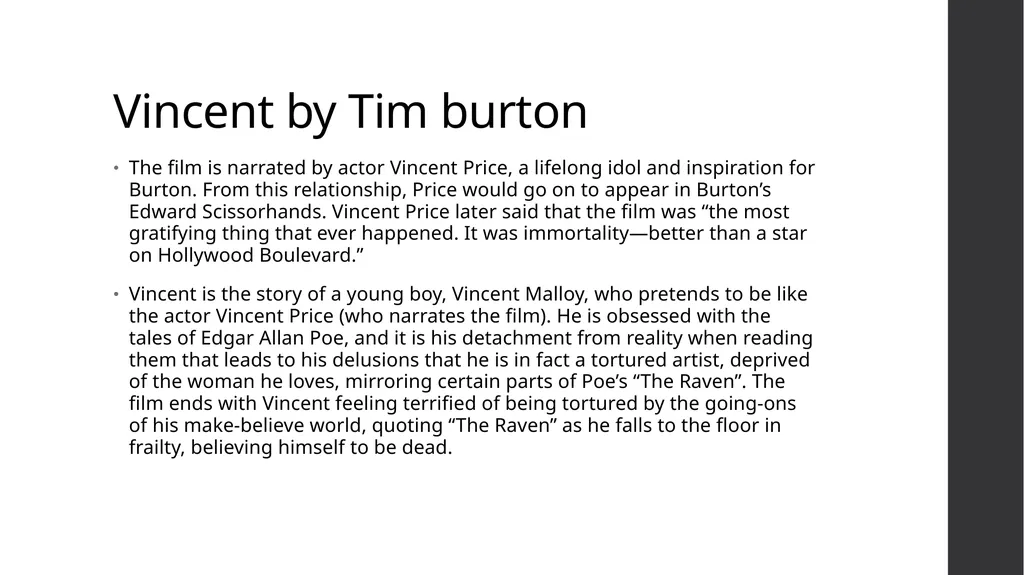 Tim burton Background research Tim Burton was born - slide 3 of 7