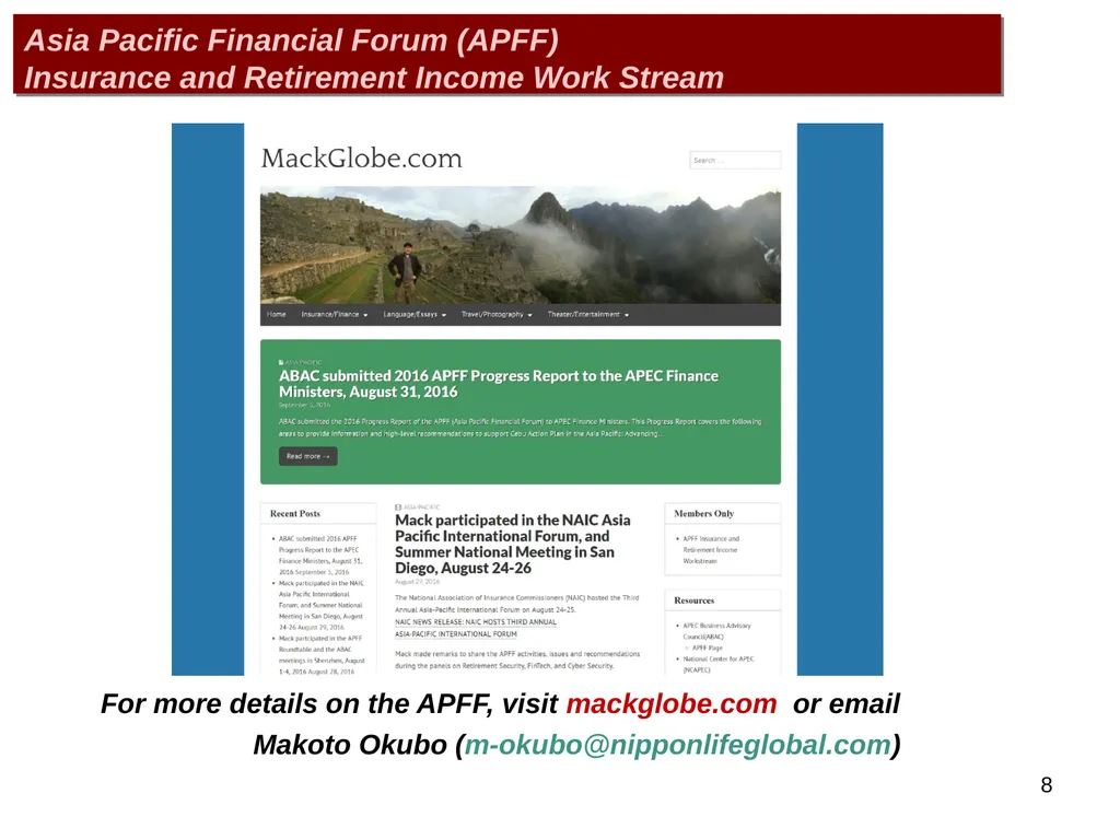 IAIS Annual Conference Panel Leveraging insurance - slide 8 of 8