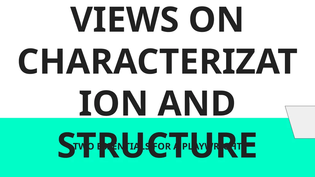 TENDULKAR’S VIEWS ON CHARACTERIZATION AND - slide 1 of 6
