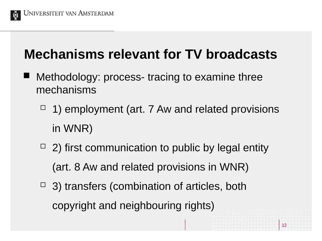Making Broadcasts Accessible Online A Study on the - slide 12 of 40
