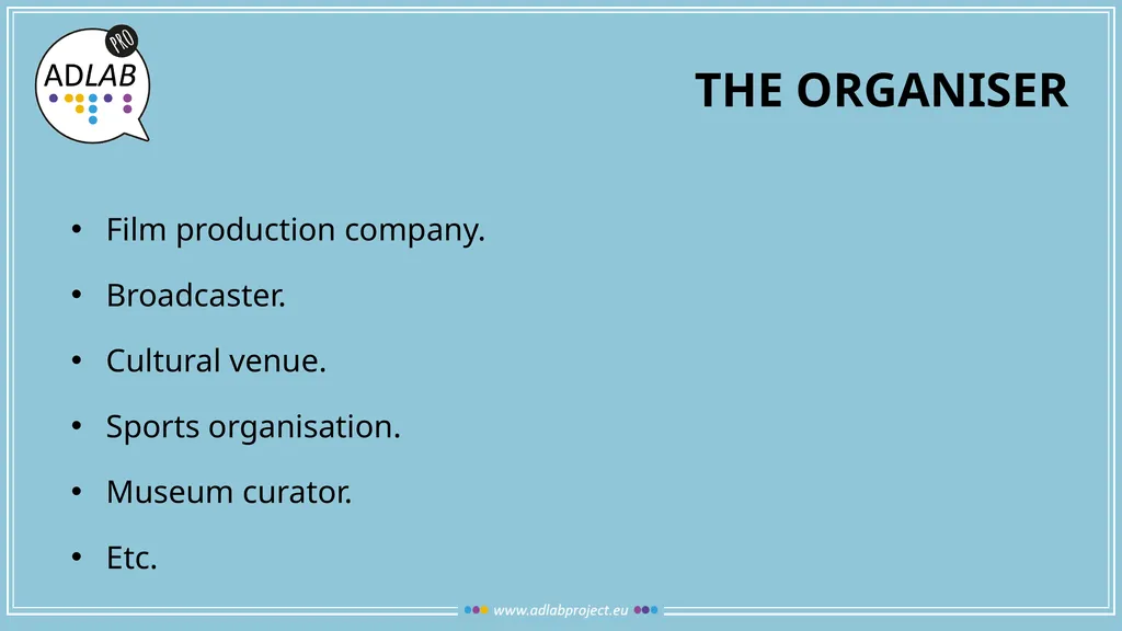THE AUDIO DESCRIPTION PROCESS MODULE 1 UNIT 5 NINA - slide 13 of 21