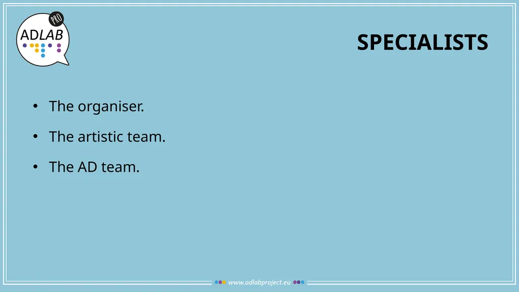 THE AUDIO DESCRIPTION PROCESS MODULE 1 UNIT 5 NINA - slide 12 of 21