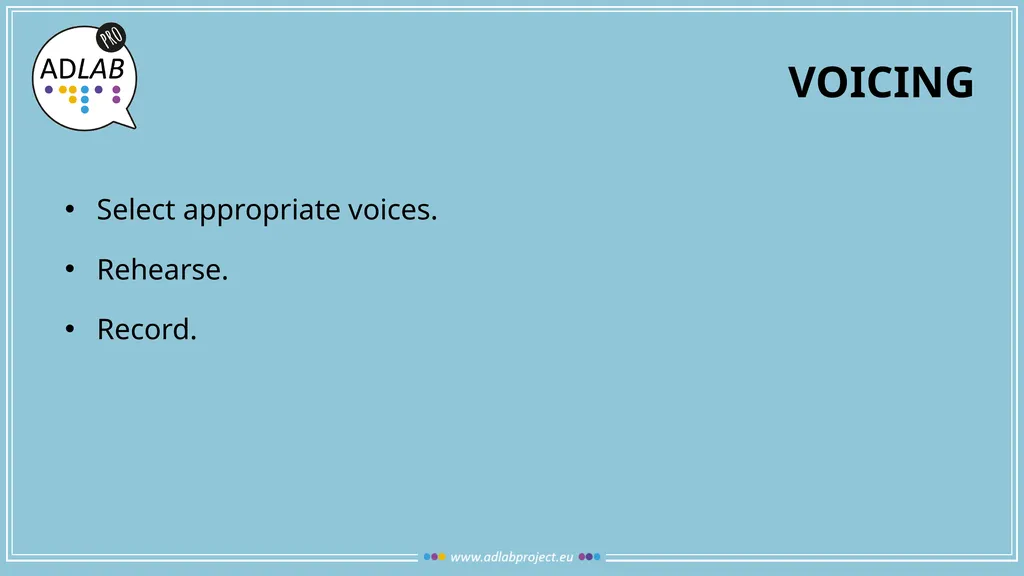 THE AUDIO DESCRIPTION PROCESS MODULE 1 UNIT 5 NINA - slide 7 of 21