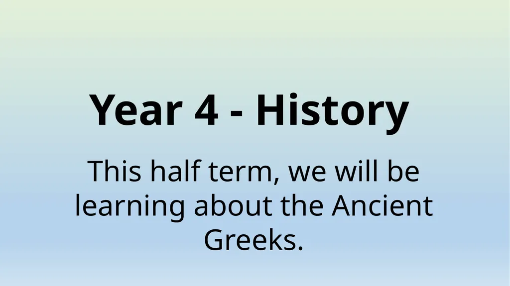 This half term, we will be learning about the - slide 1 of 9