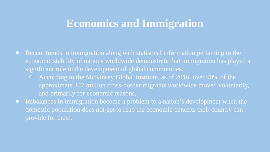 To what extent does immigration aid a nation’s - slide 4 of 19