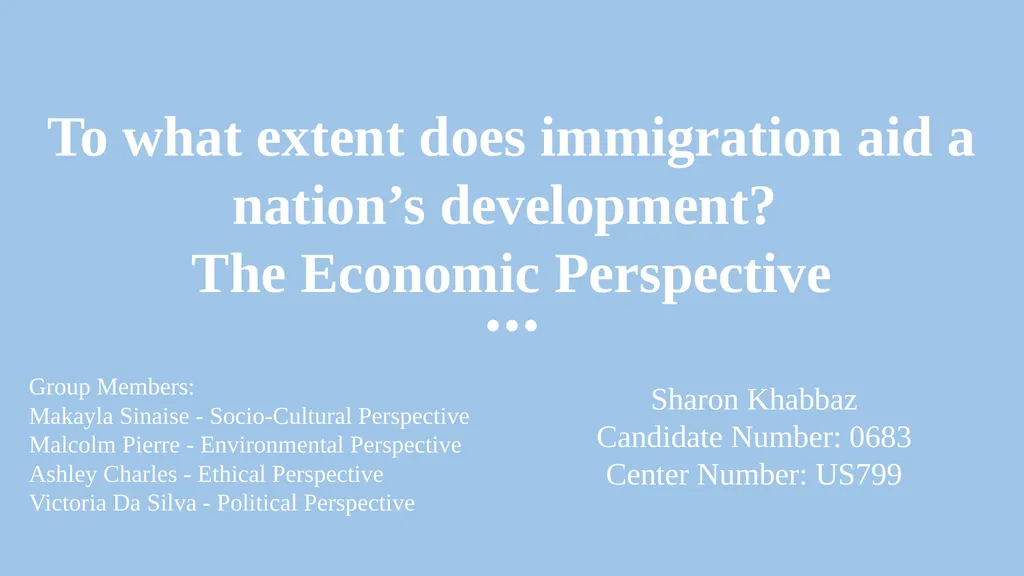 To what extent does immigration aid a nation’s - slide 1 of 19