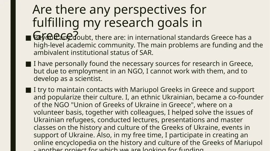 perspectives (and challenges) for fulfilling - slide 8 of 10