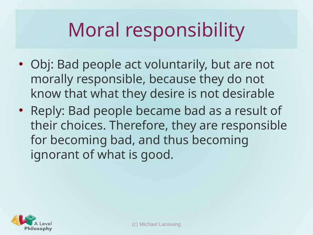 Aristotle on voluntary action, choice and moral - slide 10 of 12