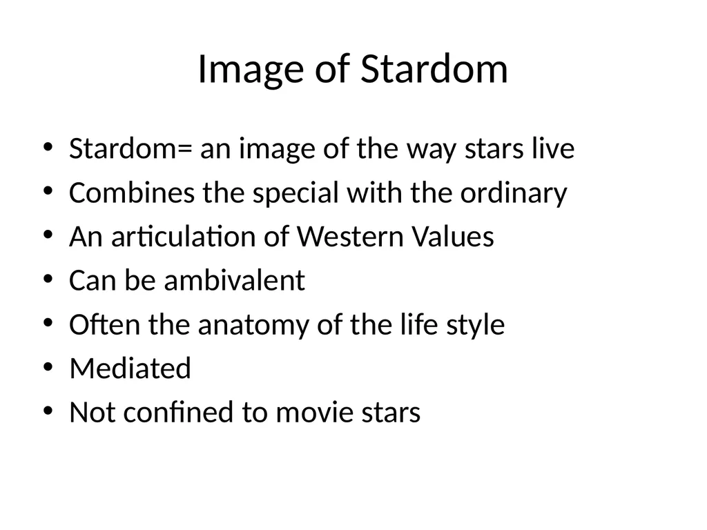 "Stars As Images” Hollywood and Elvis Richard Dyer - slide 5 of 45