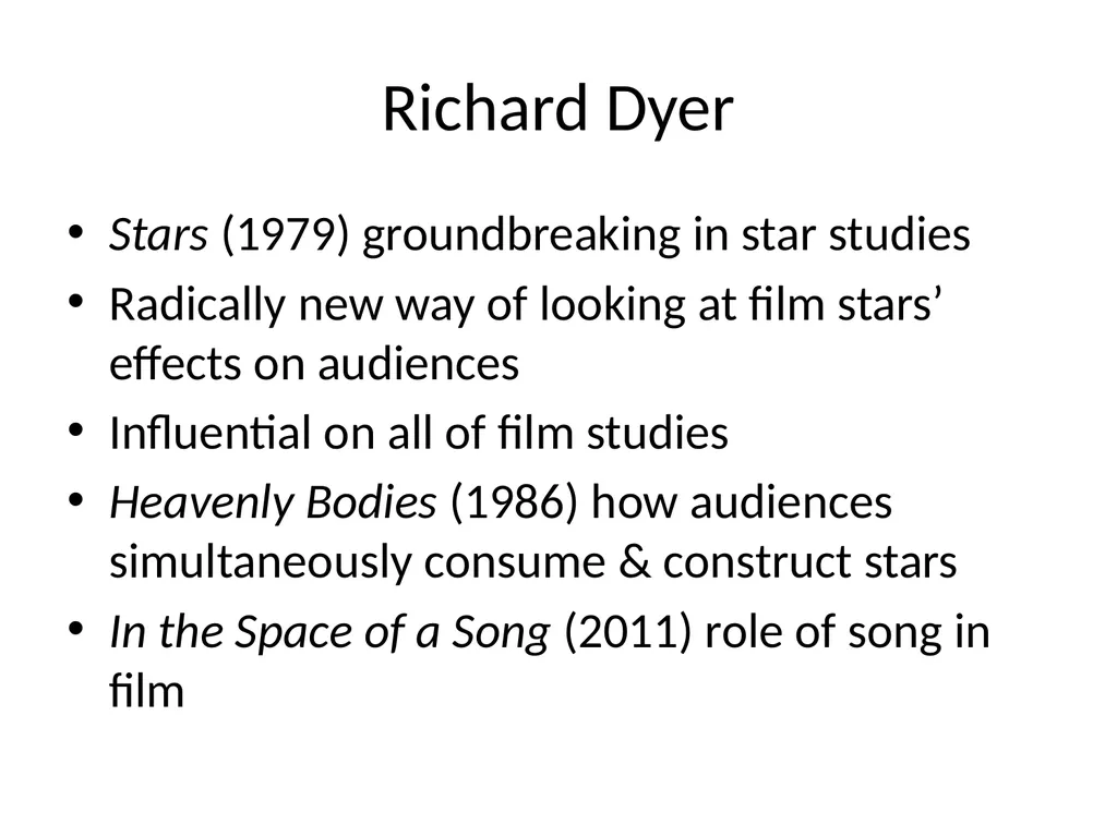 "Stars As Images” Hollywood and Elvis Richard Dyer - slide 2 of 45
