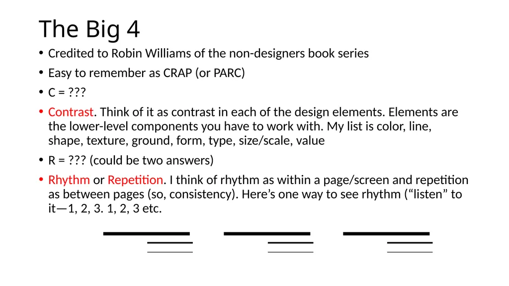 Design Principles And therefore design elements - slide 2 of 7