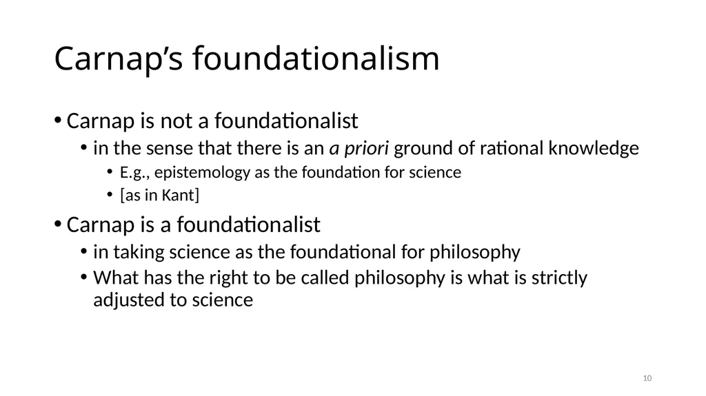 Carnap’s Contexts Nietzsche’s Lying Truth, - slide 10 of 104