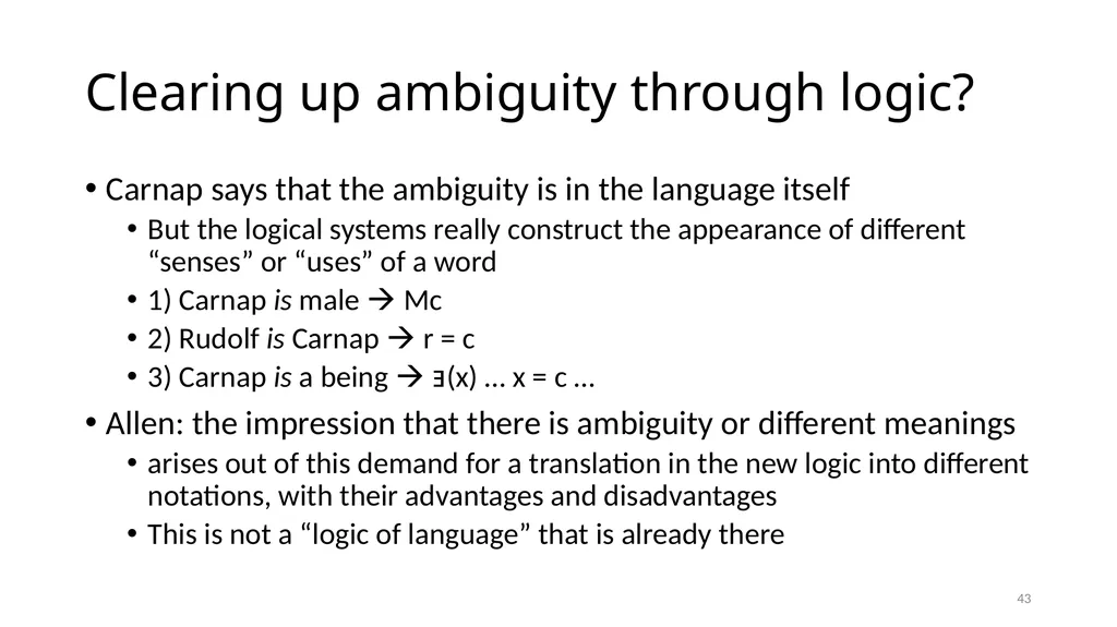Carnap’s Contexts Nietzsche’s Lying Truth, - slide 43 of 104