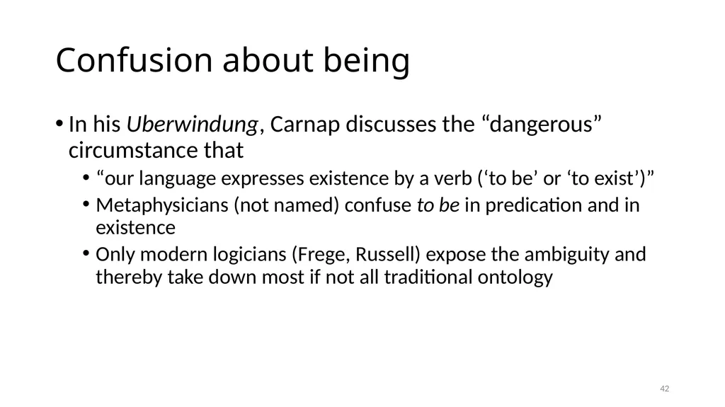 Carnap’s Contexts Nietzsche’s Lying Truth, - slide 42 of 104