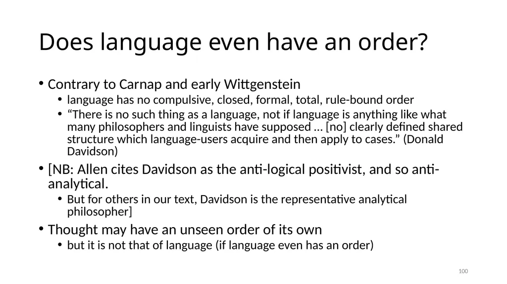 Carnap’s Contexts Nietzsche’s Lying Truth, - slide 100 of 104