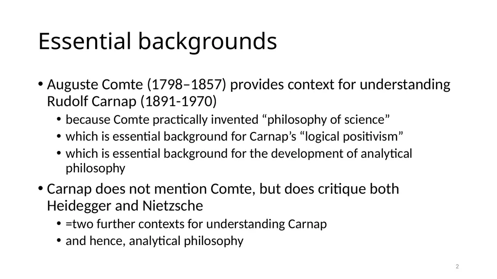 Carnap’s Contexts Nietzsche’s Lying Truth, - slide 2 of 104
