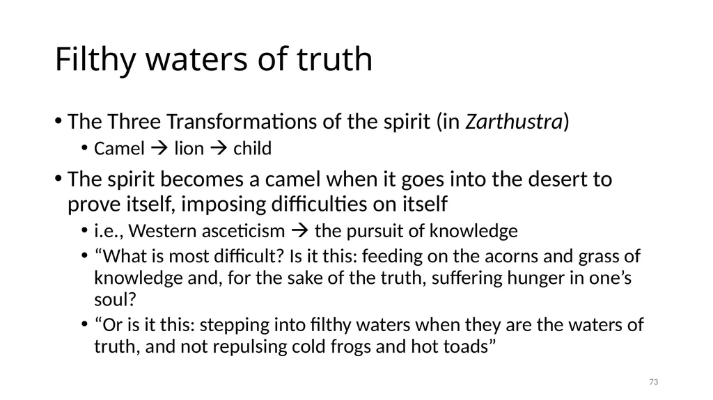 Carnap’s Contexts Nietzsche’s Lying Truth, - slide 73 of 104