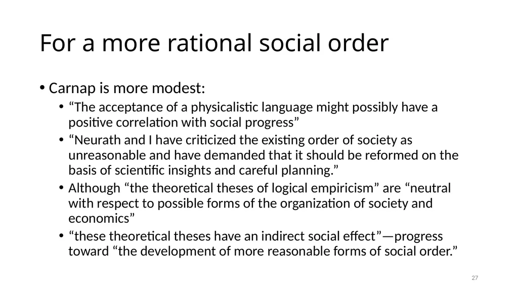 Carnap’s Contexts Nietzsche’s Lying Truth, - slide 27 of 104