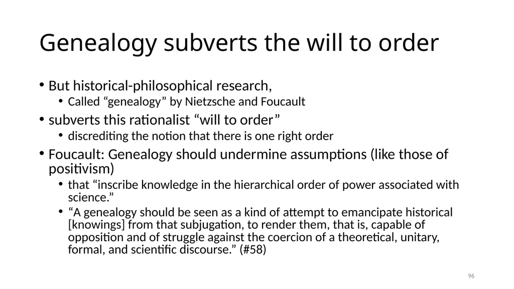 Carnap’s Contexts Nietzsche’s Lying Truth, - slide 96 of 104