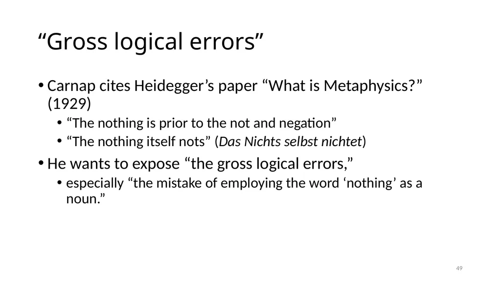 Carnap’s Contexts Nietzsche’s Lying Truth, - slide 49 of 104