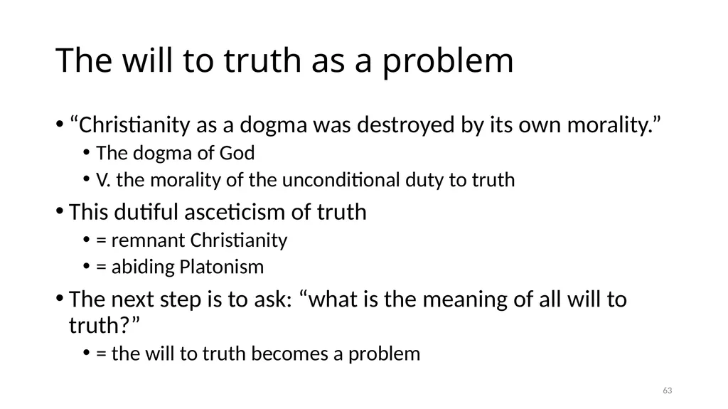 Carnap’s Contexts Nietzsche’s Lying Truth, - slide 63 of 104